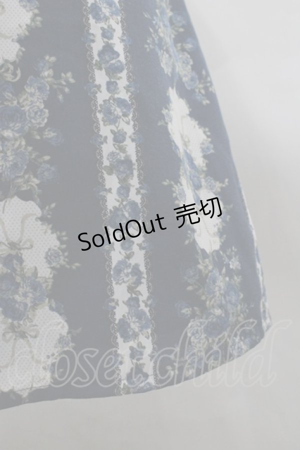 画像6: axes femme / 薔薇ストライプロングワンピース M ブルー I-26-03-30-034-AX-OP-TE-ZI (6)