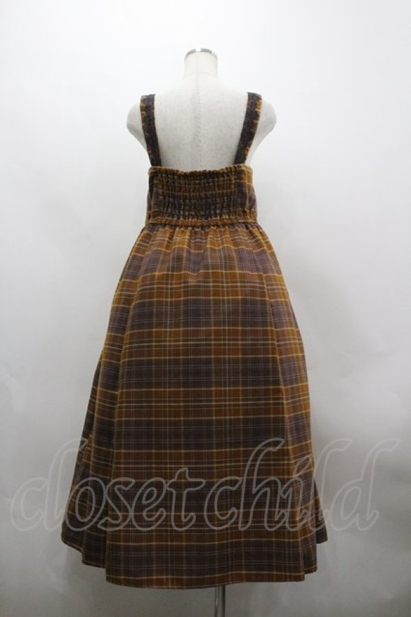 画像3: axes femme / タータンチェック柄ジャンスカ M ブラウン I-26-03-30-035-AX-OP-TE-ZI (3)