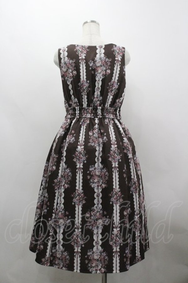 画像3: axes femme / ローズリボン柄ジャンスカ F 茶 I-26-03-30-036-AX-OP-TE-ZI (3)