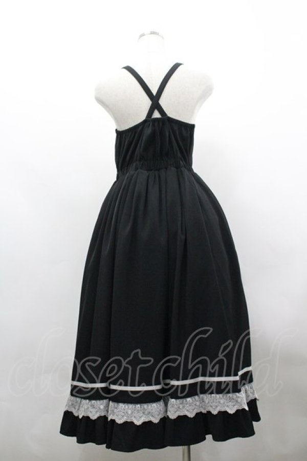 画像3: axes femme POETIQUE / フリルデザインキャミワンピース M 黒 I-26-03-30-037-AX-OP-TE-ZI (3)