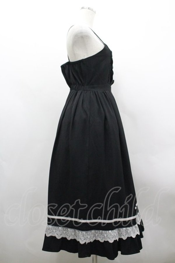 画像4: axes femme POETIQUE / フリルデザインキャミワンピース M 黒 I-26-03-30-037-AX-OP-TE-ZI (4)