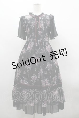 画像: axes femme / フラワーレースワンピース F 黒 I-26-03-30-038-AX-OP-TE-ZI