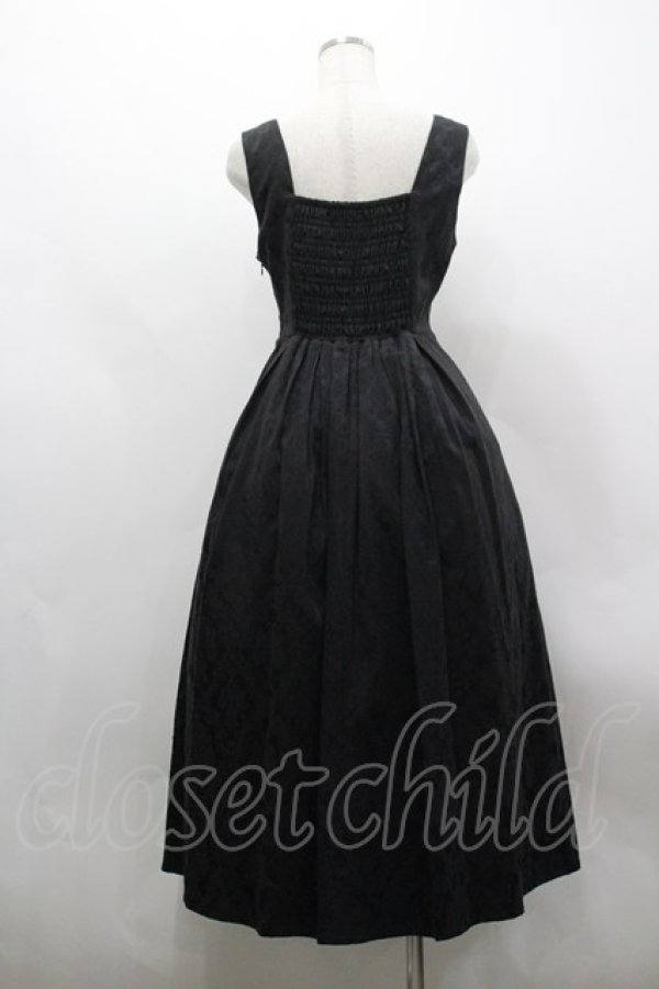 画像3: axes femme / コルセット風ジャカードジャンパースカート F 黒 I-26-03-30-040-AX-OP-TE-ZI (3)