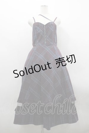 画像: axes femme / タータンチェックジャンスカ F ワイン I-26-03-30-041-AX-OP-TE-ZI