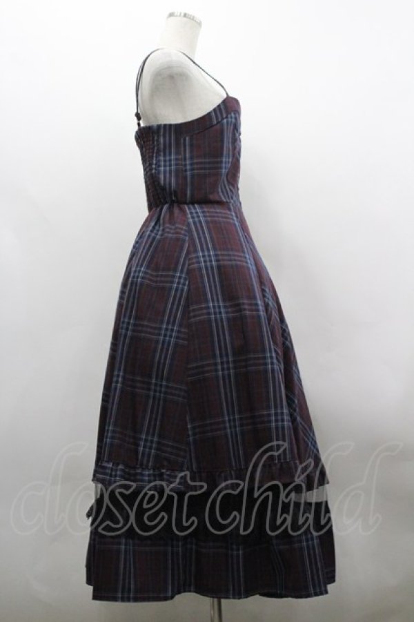 画像4: axes femme / タータンチェックジャンスカ F ワイン I-26-03-30-041-AX-OP-TE-ZI (4)