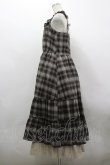 画像2: axes femme / コットンレースチェックジャンスカ F ブラウン I-26-03-30-042-AX-OP-TE-ZI (2)