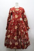画像1: PINK HOUSE / Rambling Heartsプリントミディワンピース  赤 I-26-03-30-045-LO-OP-SA-ZI (1)