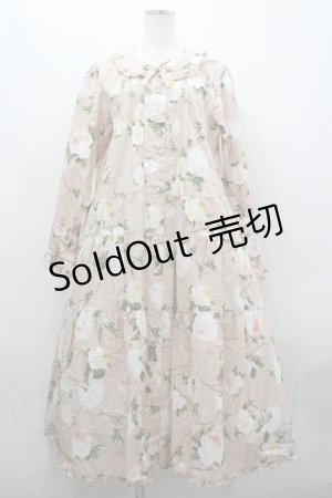 画像: PINK HOUSE / ホワイトローズプリントミディワンピース  ピンク I-26-03-30-047-LO-OP-SA-ZI