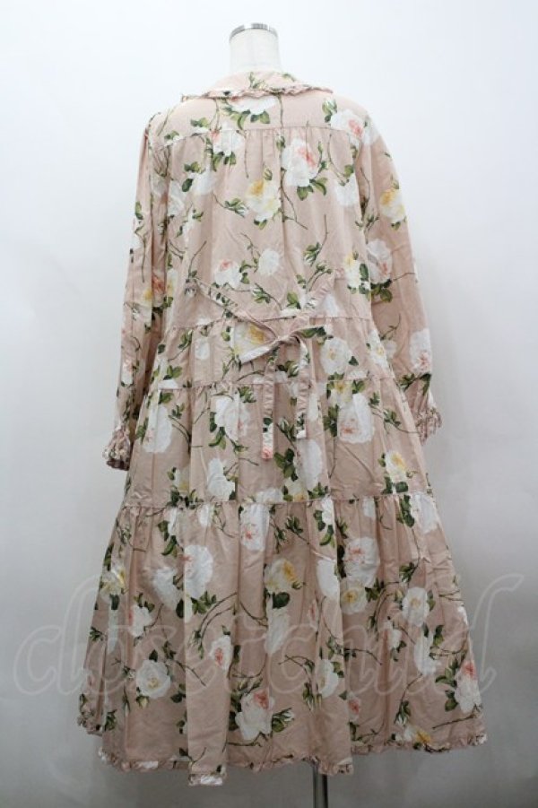 画像3: PINK HOUSE / ホワイトローズプリントミディワンピース  ピンク I-26-03-30-047-LO-OP-SA-ZI (3)