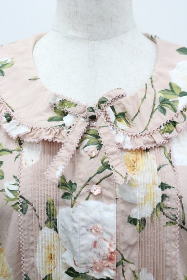 画像5: PINK HOUSE / ホワイトローズプリントミディワンピース  ピンク I-26-03-30-047-LO-OP-SA-ZI (5)