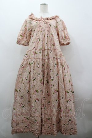 画像: PINK HOUSE / ブロッサムローズプリントワンピース  ピンク I-26-03-30-048-LO-OP-SA-ZI