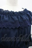 画像3: axes femme kawaii / エンパイアフリルブラウス M ネイビー I-26-03-30-007-AX-BL-TE-ZI (3)
