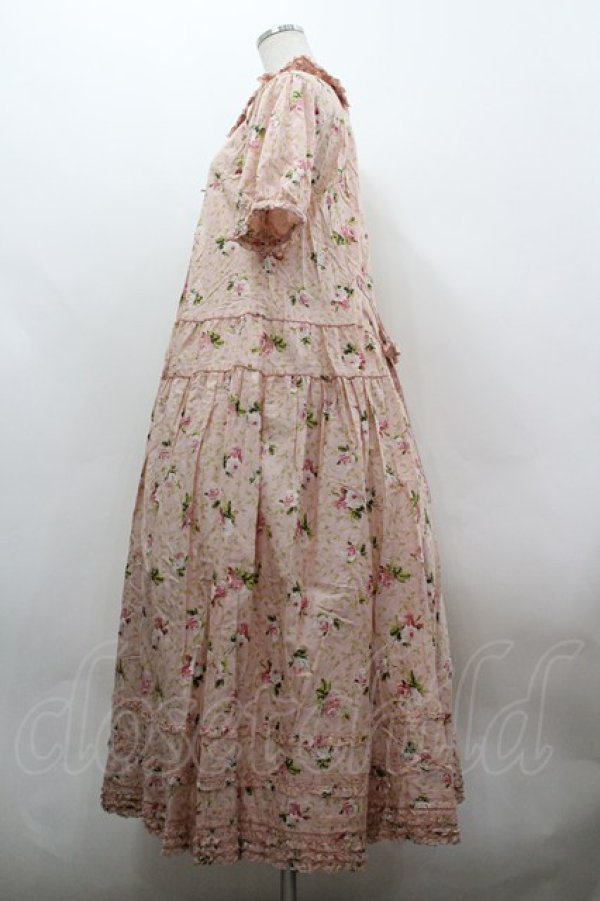 画像2: PINK HOUSE / ブロッサムローズプリントワンピース  ピンク I-26-03-30-048-LO-OP-SA-ZI (2)