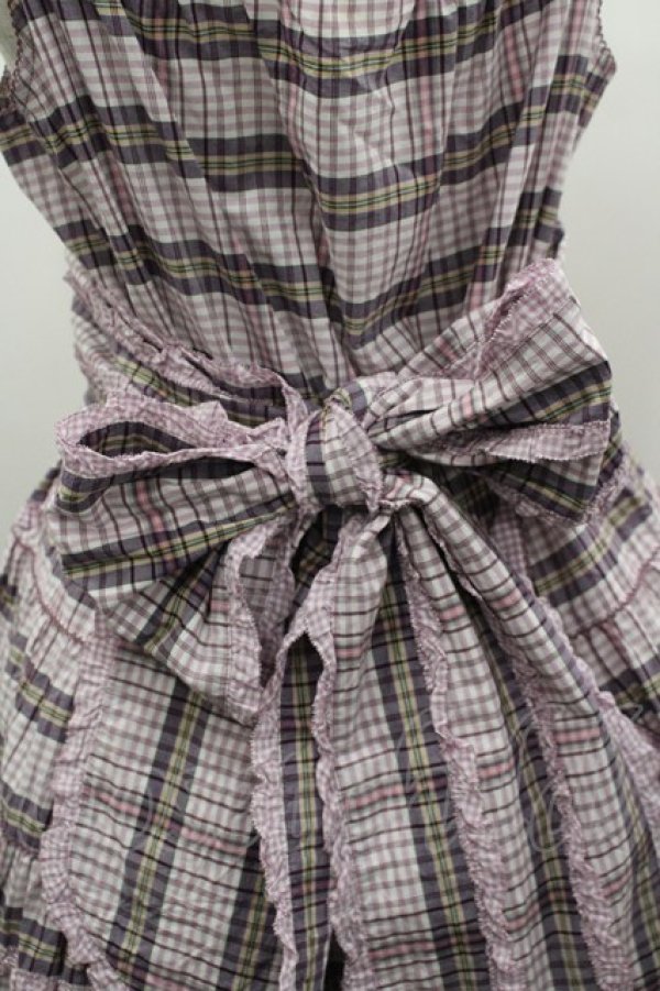 画像6: PINK HOUSE / オリジナルチェック×ギンガムチェックワンピース  ラベンダー I-26-03-30-050-LO-OP-SA-ZI (6)