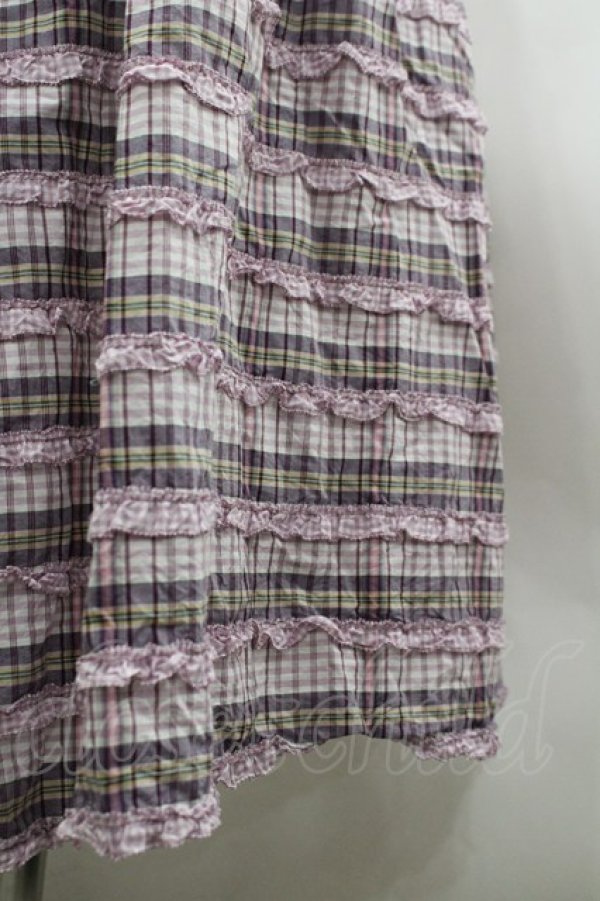 画像7: PINK HOUSE / オリジナルチェック×ギンガムチェックワンピース  ラベンダー I-26-03-30-050-LO-OP-SA-ZI (7)