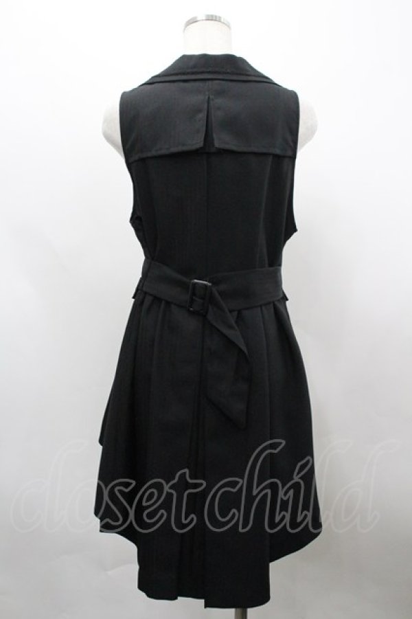 画像2: axes femme POETIQUE / フィッシュテールロングベスト M 黒 I-26-03-30-008-AX-TO-TE-ZI (2)