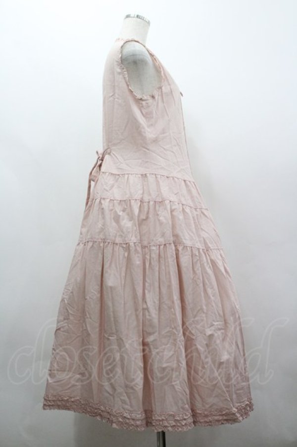 画像4: PINK HOUSE / ピンタックフリルノースリーブワンピース  ピンク I-26-03-30-051-LO-OP-SA-ZI (4)