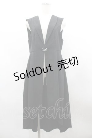 画像: axes femme / ビット付ロングジレ F 黒 I-26-03-30-009-AX-TO-TE-ZI