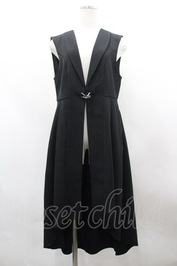 画像1: axes femme / ビット付ロングジレ F 黒 I-26-03-30-009-AX-TO-TE-ZI (1)