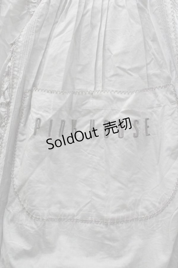 画像6: PINK HOUSE / タブリエ付きギンガムワンピース  グレーＸ白チェック I-26-03-30-055-LO-OP-SA-ZI (6)