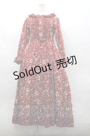 画像: PINK HOUSE / バラとリボンプリントワンピース  赤 I-26-03-30-056-LO-OP-SA-ZI