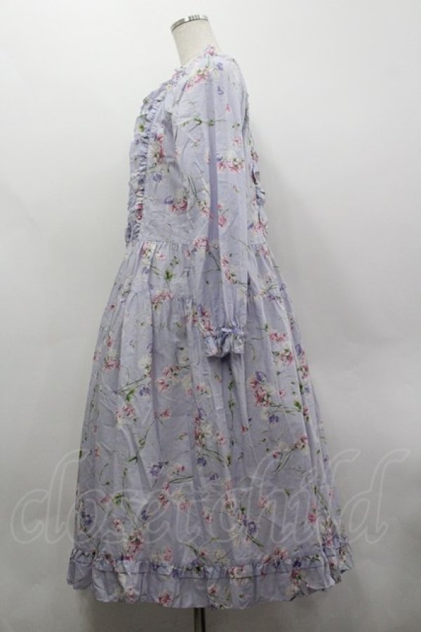 画像2: PINK HOUSE / スイートピープリントワンピース  ラベンダー I-26-03-30-057-LO-OP-SA-ZI (2)