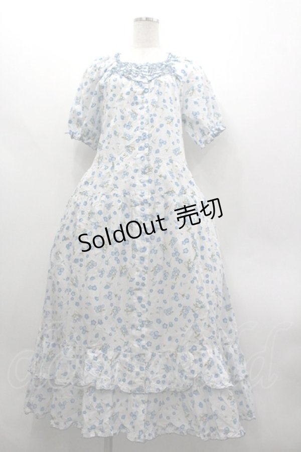 画像1: PINK HOUSE / ネモフィラプリントワンピース  白Ｘ青 I-26-03-30-058-LO-OP-SA-ZI (1)