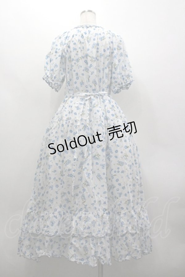 画像3: PINK HOUSE / ネモフィラプリントワンピース  白Ｘ青 I-26-03-30-058-LO-OP-SA-ZI (3)