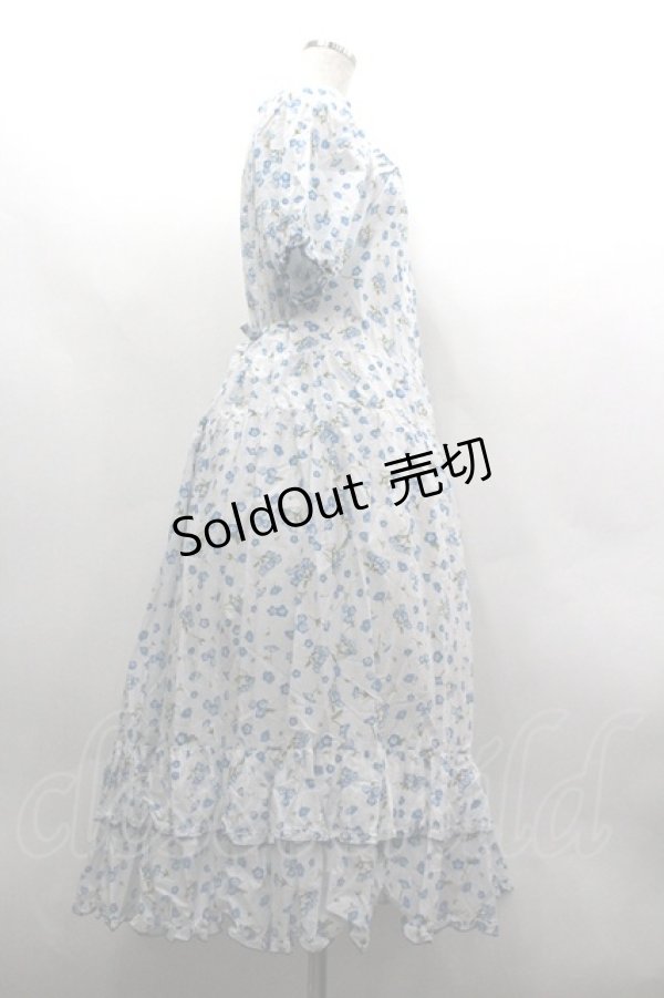 画像4: PINK HOUSE / ネモフィラプリントワンピース  白Ｘ青 I-26-03-30-058-LO-OP-SA-ZI (4)