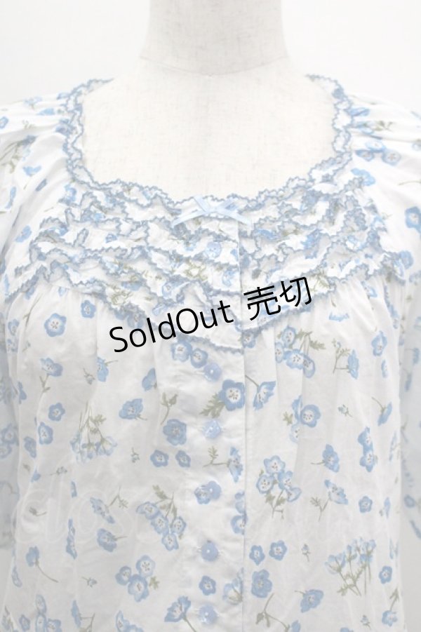 画像5: PINK HOUSE / ネモフィラプリントワンピース  白Ｘ青 I-26-03-30-058-LO-OP-SA-ZI (5)