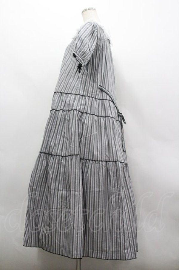 画像2: PINK HOUSE / オリジナルマルチストライプワンピース  黒Ｘ白 I-26-03-30-060-LO-OP-SA-ZI (2)