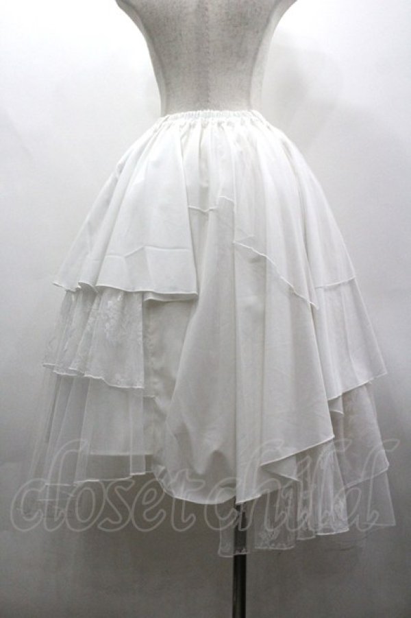 画像3: axes femme / 異素材イレヘムロングスカート F 白 I-26-03-30-061-AX-SK-TE-ZI (3)