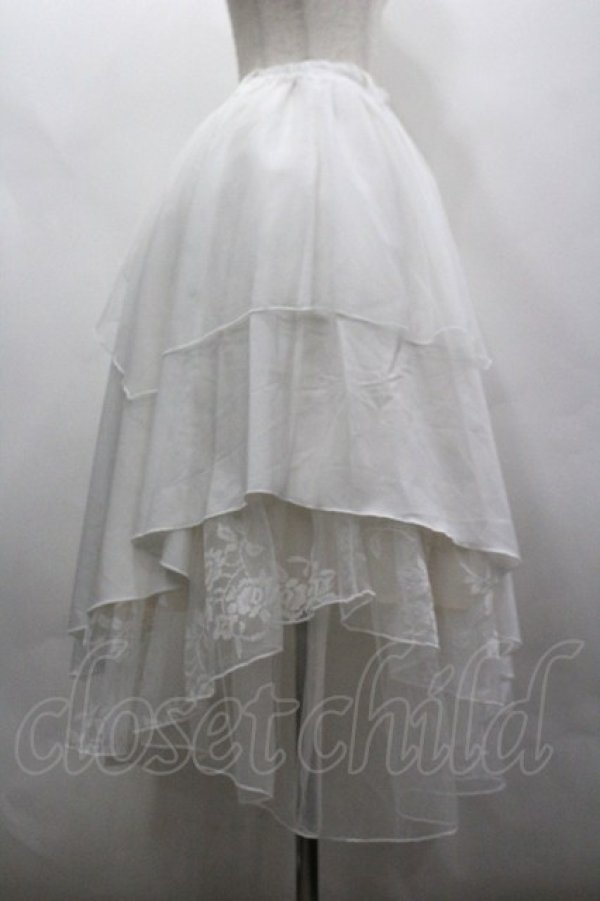 画像4: axes femme / 異素材イレヘムロングスカート F 白 I-26-03-30-061-AX-SK-TE-ZI (4)