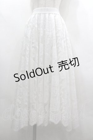 画像: axes femme / レースサーキュラースカート M 白 I-26-03-30-062-AX-SK-TE-ZI