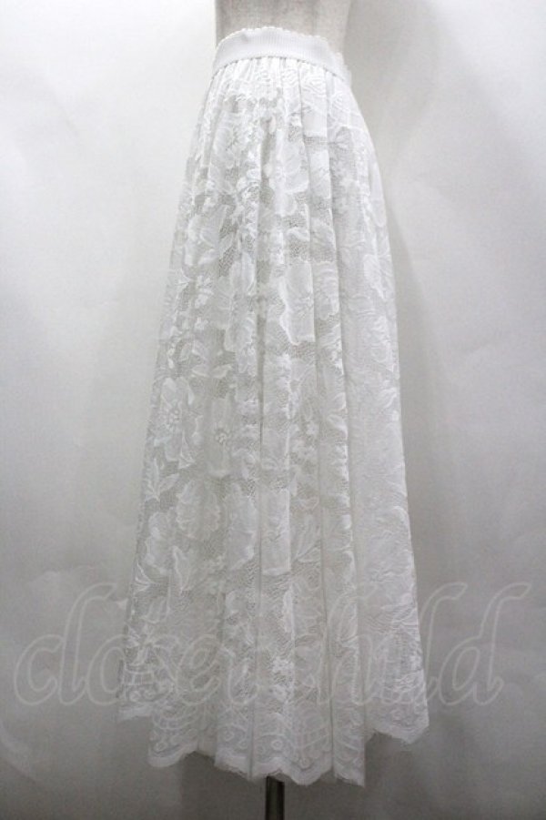 画像2: axes femme / レースサーキュラースカート M 白 I-26-03-30-062-AX-SK-TE-ZI (2)