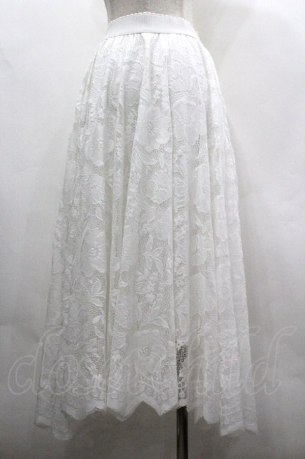 画像3: axes femme / レースサーキュラースカート M 白 I-26-03-30-062-AX-SK-TE-ZI (3)