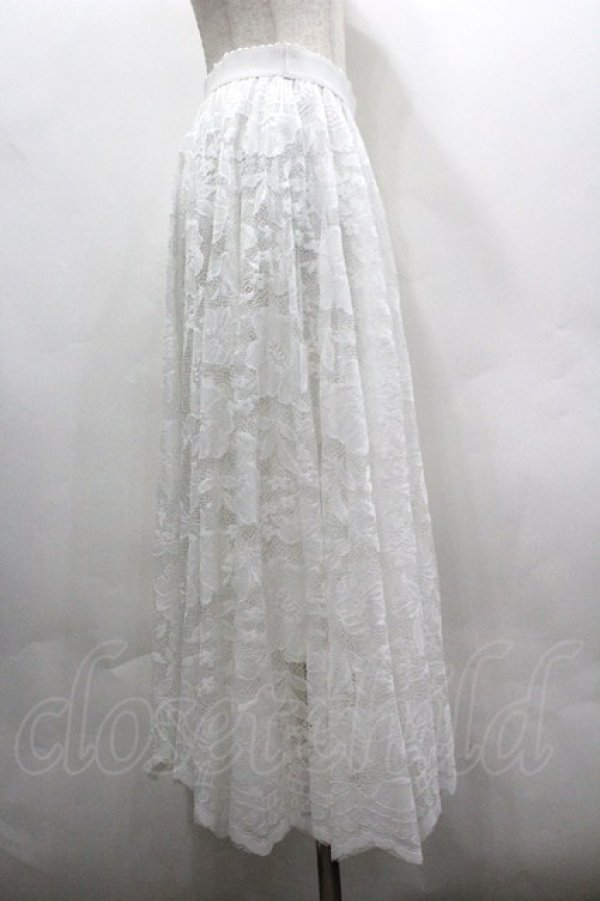 画像4: axes femme / レースサーキュラースカート M 白 I-26-03-30-062-AX-SK-TE-ZI (4)