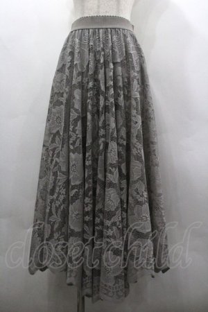画像: axes femme / レースサーキュラースカート F グレー I-26-03-30-063-AX-SK-TE-ZI