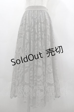 画像: axes femme / レースサーキュラースカート F グレー I-26-03-30-063-AX-SK-TE-ZI