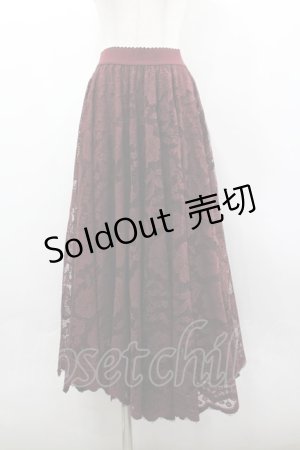 画像: axes femme / レースサーキュラースカート M ワイン I-26-03-30-064-AX-SK-TE-ZI