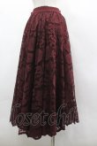 画像3: axes femme / レースサーキュラースカート M ワイン I-26-03-30-064-AX-SK-TE-ZI (3)