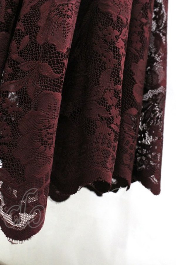画像5: axes femme / レースサーキュラースカート M ワイン I-26-03-30-064-AX-SK-TE-ZI (5)