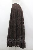 画像2: axes femme / レースサーキュラースカート M ブラウン I-26-03-30-065-AX-SK-TE-ZI (2)