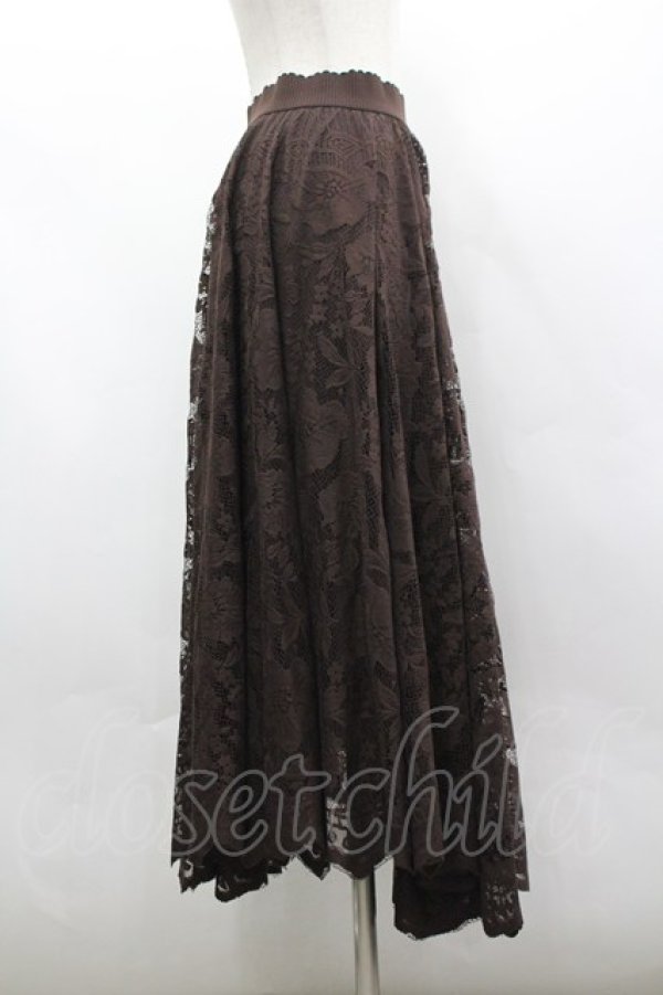 画像4: axes femme / レースサーキュラースカート M ブラウン I-26-03-30-065-AX-SK-TE-ZI (4)