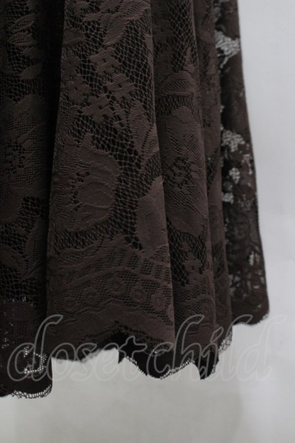 画像5: axes femme / レースサーキュラースカート M ブラウン I-26-03-30-065-AX-SK-TE-ZI (5)