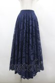 画像1: axes femme / レースサーキュラースカート F ネイビー I-26-03-30-066-AX-SK-TE-ZI (1)