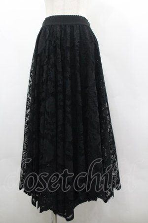 画像: axes femme / レースサーキュラースカート M 黒 I-26-03-30-067-AX-SK-TE-ZI