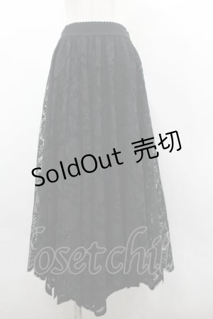 画像: axes femme / レースサーキュラースカート M 黒 I-26-03-30-067-AX-SK-TE-ZI