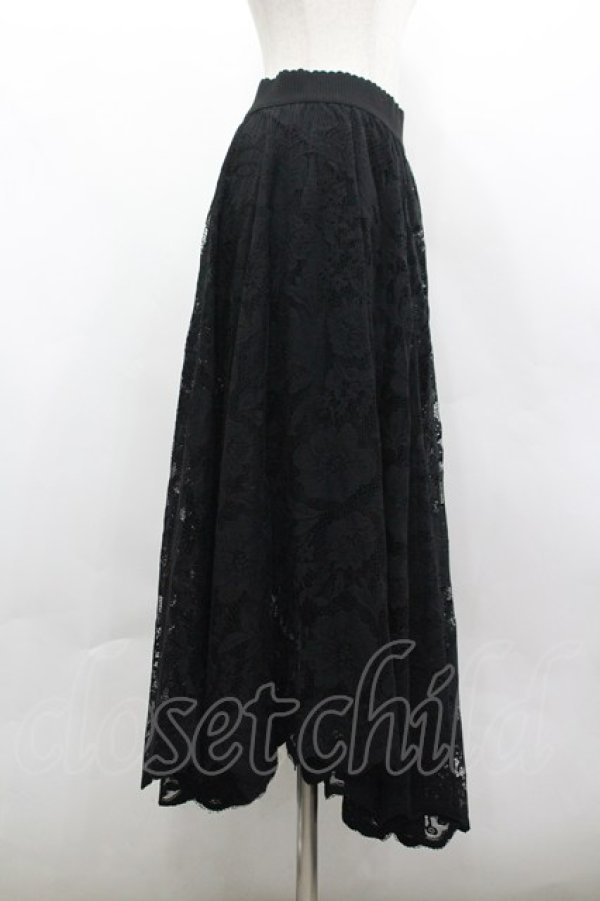 画像4: axes femme / レースサーキュラースカート M 黒 I-26-03-30-067-AX-SK-TE-ZI (4)