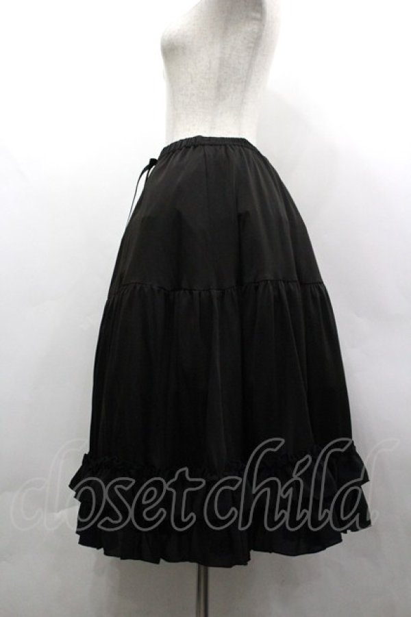 画像2: axes femme kawaii / ミディフリルペチスカート M 黒 I-26-03-30-068-AX-SK-TE-ZI (2)